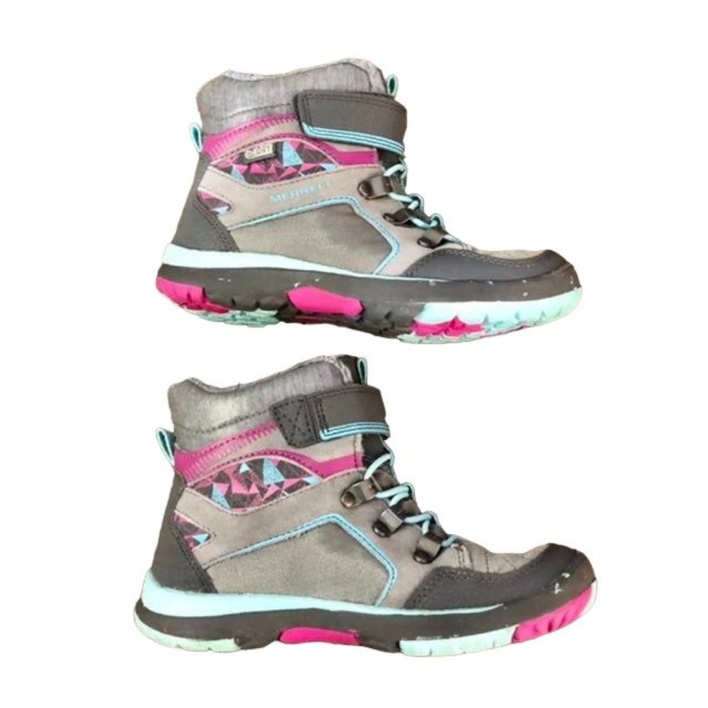 Merrell Girls Moab Polar Ankle Snow Boots 1M Used MC57100